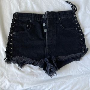 Carmar black jean shorts